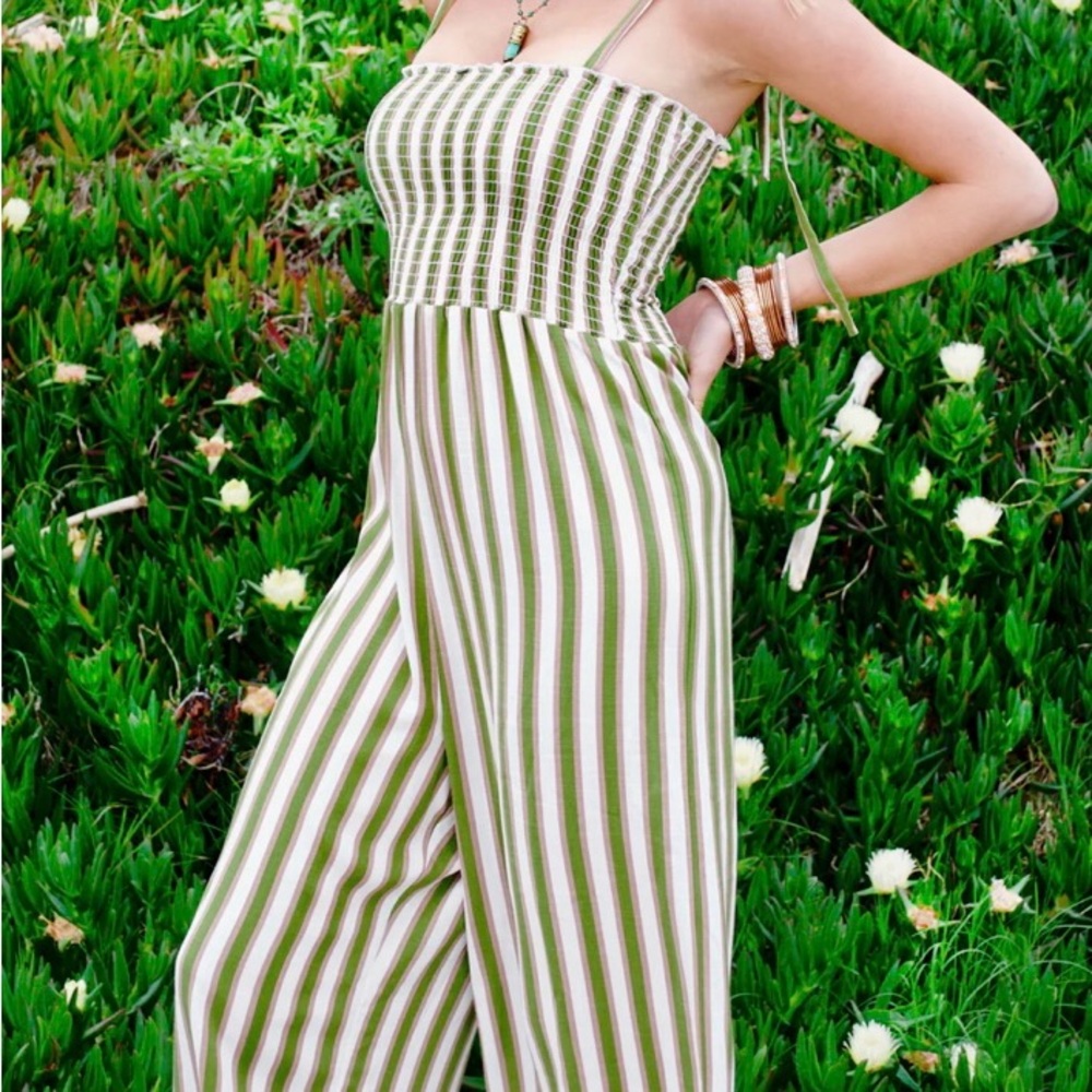 Show me Your Mumu Striped Jumpsuit S